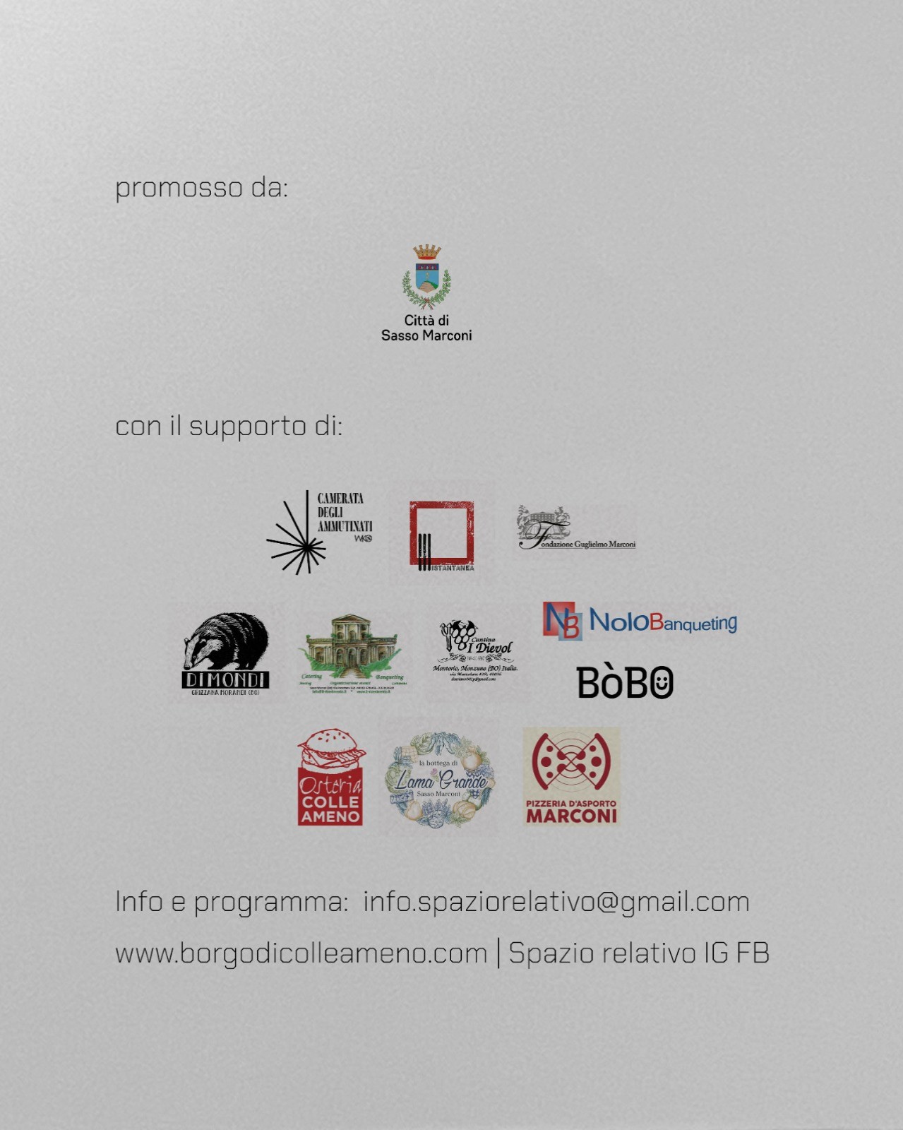 credits mostra piegato una volta